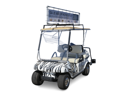 Divaco Golfkarretje Branding Zebra Wrap + Banner 